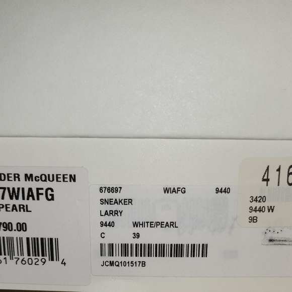 Alexander McQueen Women's Sneakers Sz EU 39 (2 colors Black & White) - Picture 2 of 16